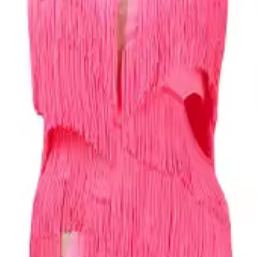 Vibrant Pink Fringe Dress